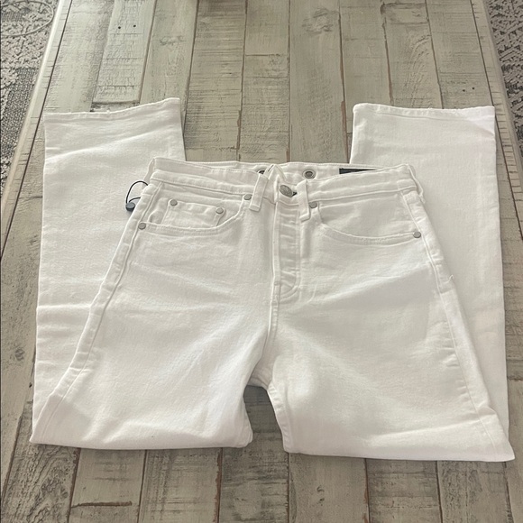 rag & bone Women's Maya  High Rise Ankle Straight Jeans in Crisp White - Picture 4 of 10